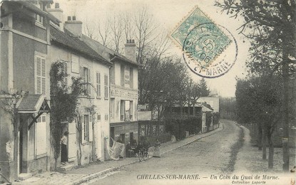 / CPA FRANCE 77 "Chelles sur Marne, un coin du quai de la Marne"