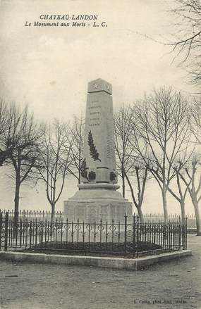 / CPA FRANCE 77 "Chateau Landon, le monument aux morts"