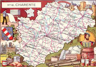 CPSM FRANCE 16 / Département de la Charente