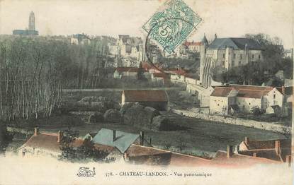 / CPA FRANCE 77 "Chateau Landon, vue panoramique"