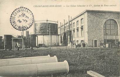 / CPA FRANCE 77 "Champagne sur Seine, les usines Schneider et Cie"