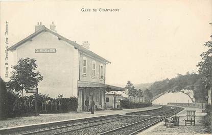 / CPA FRANCE 77 "Gare de Champagne"