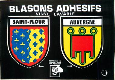 / CPSM FRANCE 15 "Saint Flour" / BLASON ADHESIF