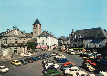 / CPSM FRANCE 15 "Pleaux, la place de l'hôtel de ville"