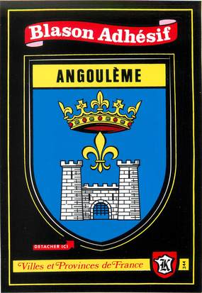 / CPSM FRANCE 16 "Angoulème" / BLASON ADHESIF