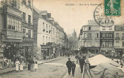 / CPA FRANCE 76 "Bolbec,  rue de la république"