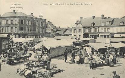 / CPA FRANCE 76 "Goderville, la place du marché"