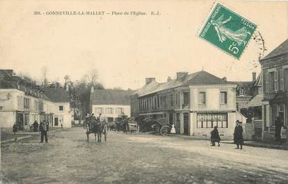 / CPA FRANCE 76 "Gonneville La Mallet, place l'église"