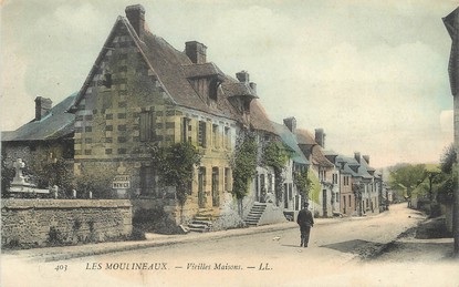 / CPA FRANCE 76 "Les Moulineaux, vieilles maisons"