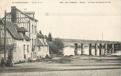 / CPA FRANCE 76 "Orival, le pont du chemin de fer"