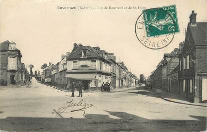 / CPA FRANCE 76 "Envermeu, rue de Douvrend et de Saint Ouen"