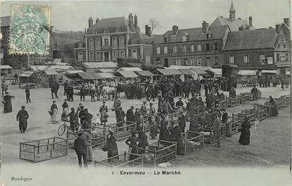 / CPA FRANCE 76 "Envermeu, le marché"