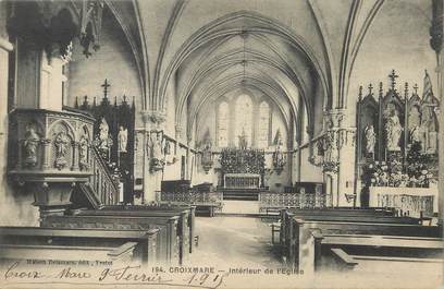 / CPA FRANCE 76 "Croix Mare, intérieur de l'église "