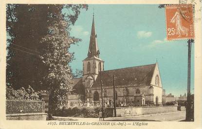 / CPA FRANCE 76 "Beuzeville La Grenier, l'église"