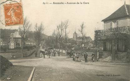 / CPA FRANCE 76 "Aumale, avenue de la gare"