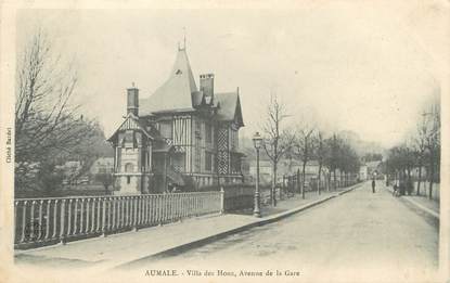 / CPA FRANCE 76 "Aumale, villa des Houx, av de la gare"