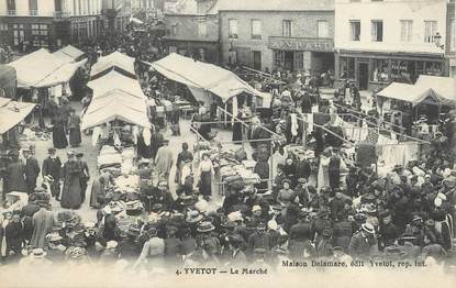 / CPA FRANCE 76 "Yvetot, le marché " 