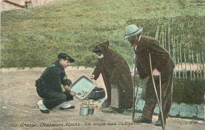 CPA CHASSEUR ALPIN "Grasse, la soupe aux indigents"