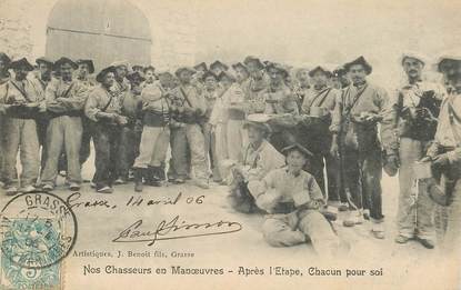 CPA CHASSEUR ALPIN "Chasseurs en manoeuvres "