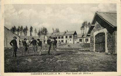 CPA CHASSEUR ALPIN "Cabanes Vieilles, plan Caval "