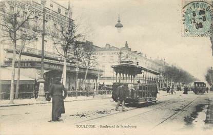 / CPA FRANCE 31 "Toulouse, bld de Strasbourg" / TRAMWAY