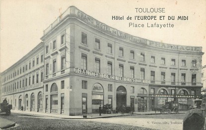 / CPA FRANCE 31 "Toulouse, hôtel de l'Europe et du midi"