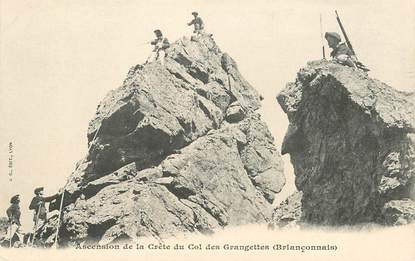 CPA  CHASSEUR ALPIN " Ascension de la Crête du Col des Grangettes"