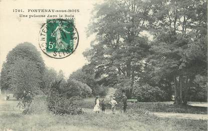 / CPA FRANCE 94 "Fontenay sous Bois, une pelouse dans le bois"