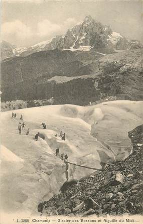 CPA FRANCE 74 "Chamonix, Glacier des Bossons"