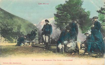 CPA  CHASSEUR ALPIN " La 157e en manoeuvre"