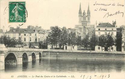 CPA FRANCE 49 "Angers, le pont"