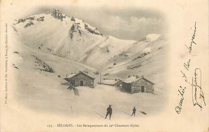 CPA  CHASSEUR ALPIN "Séloges, les baraquements du 22e Chasseurs alpins"
