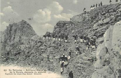 CPA  CHASSEUR ALPIN "En Vallouise, artilleurs de la Cavale"