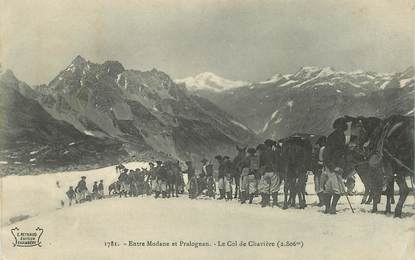  CPA  CHASSEUR ALPIN "Entre Modane et Pralognan, le Col de Chavière"