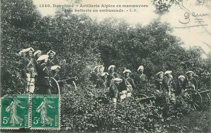   CPA  CHASSEUR ALPIN "En manoeuvres, en embuscade"