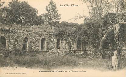 / CPA FRANCE 83 "Chartreuse de la Verne, le cloitre en ruines"