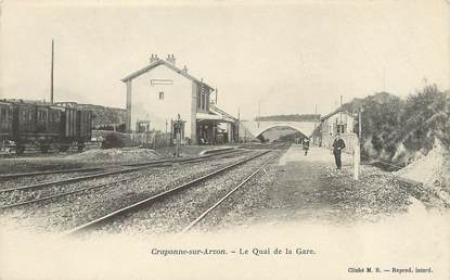 / CPA FRANCE 43 "Craponne sur Arzon, le quai de la gare"