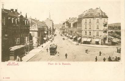 / CPA FRANCE 90 "Belfort, place de la Bascule" / TRAMWAY