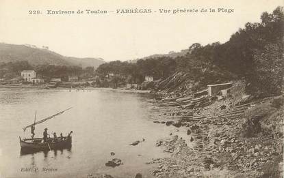 / CPA FRANCE 83 "Fabregas, vue générale de la plage"
