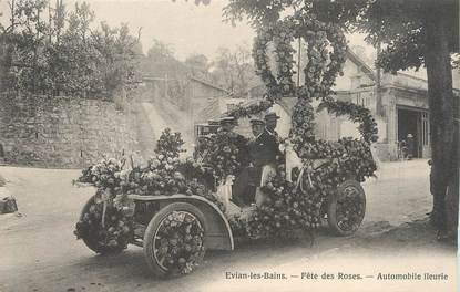 / CPA FRANCE 74 "Evian Les Bains, fête des Roses, automobile fleurie"