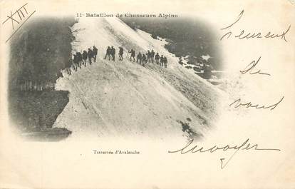 CPA CHASSEUR ALPIN / Série 11e Bataillon "Traversée d'Avalanche"