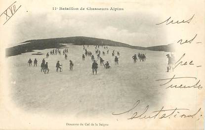 CPA CHASSEUR ALPIN / Série 11e Bataillon "Descente du col de la seigne"