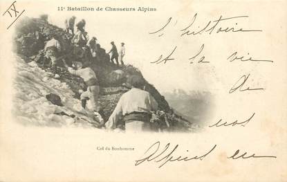 CPA CHASSEUR ALPIN / Série 11e Bataillon " Col du Bonhomme"