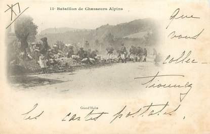 CPA CHASSEUR ALPIN / Série 11e Bataillon " Grand 'Halte"