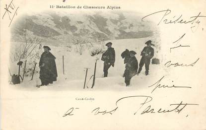 CPA CHASSEUR ALPIN / Série 11e Bataillon " Le Casse croute"