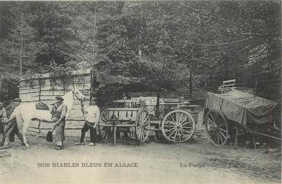 CPA CHASSEUR ALPIN / Série Les Diables Bleus "La Forge"