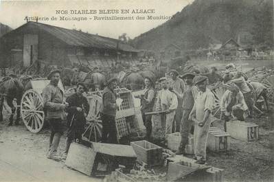 CPA CHASSEUR ALPIN / Série Les Diables Bleus "Le ravitaillement des munitions"