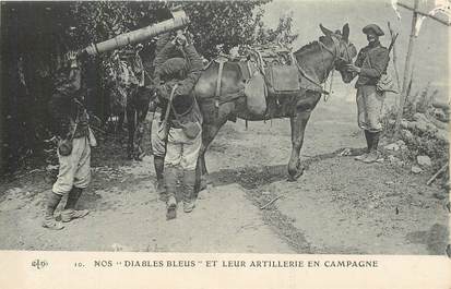 CPA CHASSEUR ALPIN / Série Les Diables Bleus  "Artillerie en campagne"