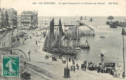 /  CPA FRANCE 76 "Le Tréport, le quai François 1er et l'entrée du chenal"
