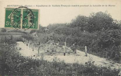 /  CPA FRANCE 51 "Montmirail, sépultures de soldats"